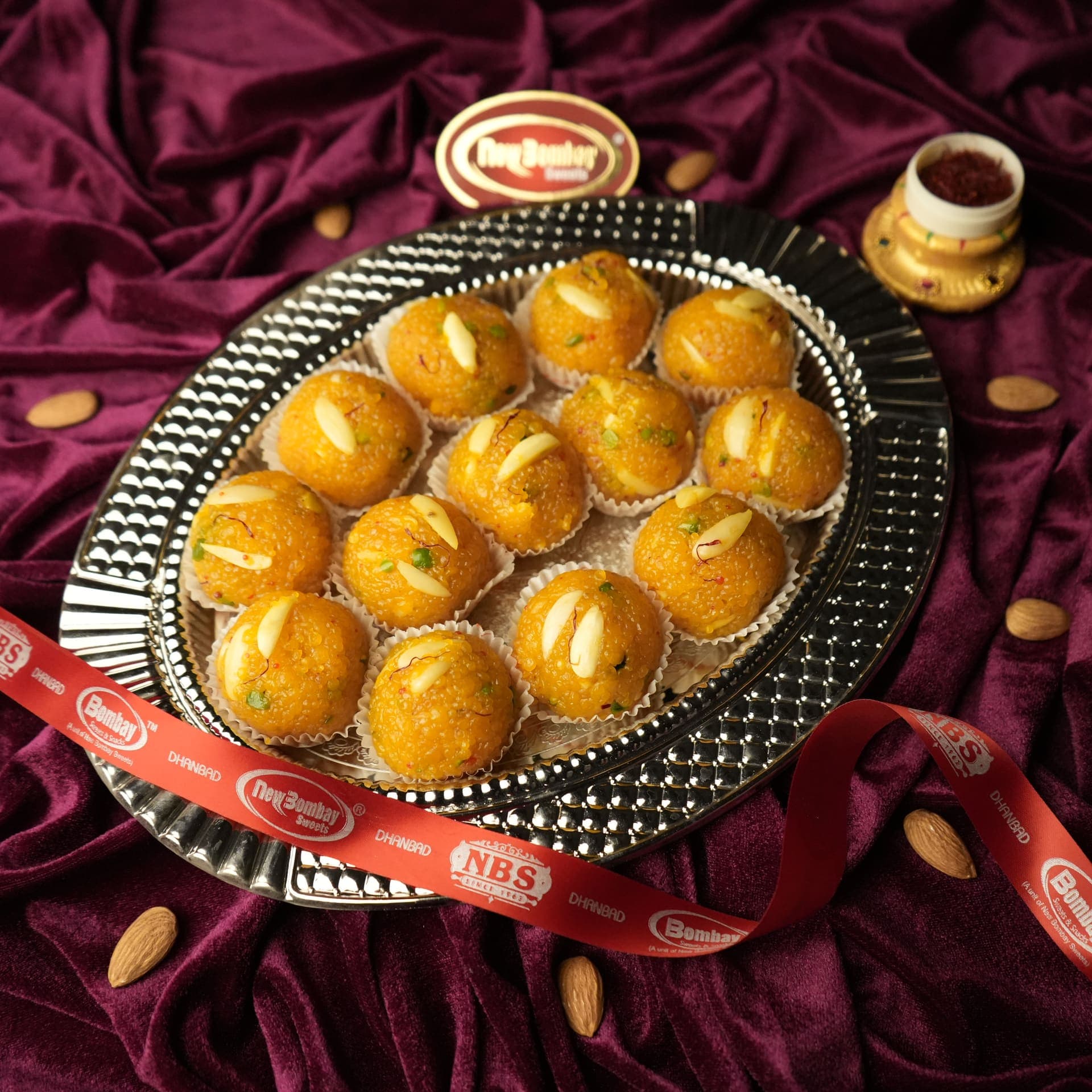 A spread of freshly made Indian sweets